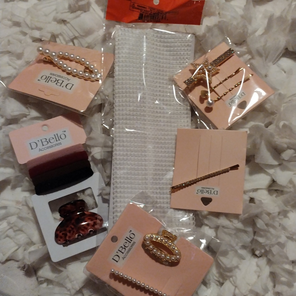 Hair Assortment with either a White or Red head band